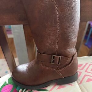 OshKosh B'gosh Brown Leather Boots with Buckle Detail